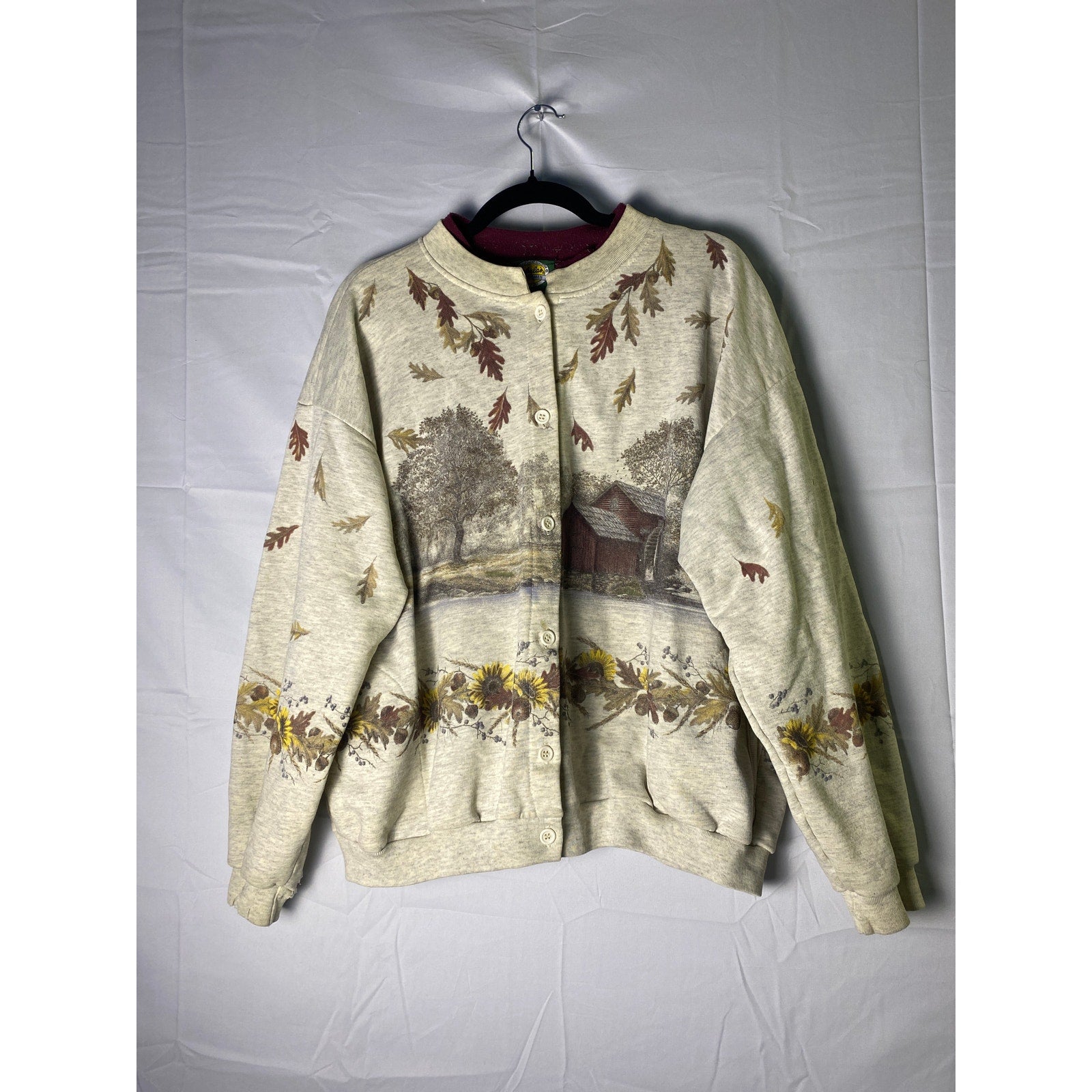 Cabela's Artisan House Wildfire Fall Autmn Button Cardigan Sweater Size Large?