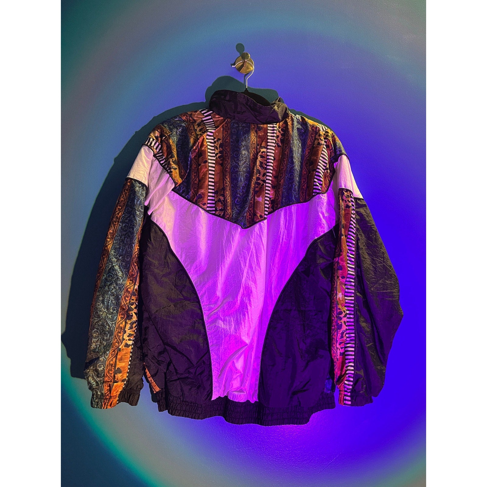 Vintage 90s Bold Spirit Cheetah Full Zip Windbreaker Jacket Unisex Size Medium