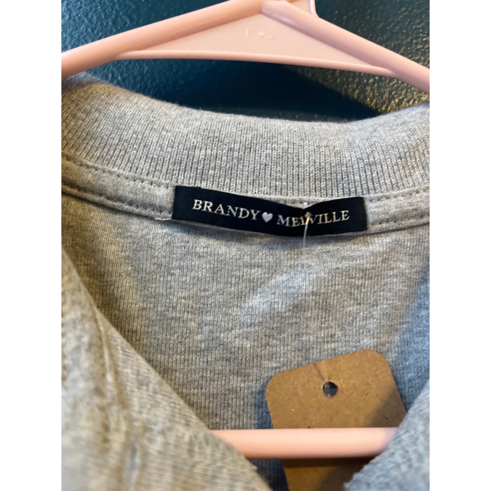 Brandy Melville Gray Cropped Polo Button-Up Shirt Short Sleeve Women's One Size