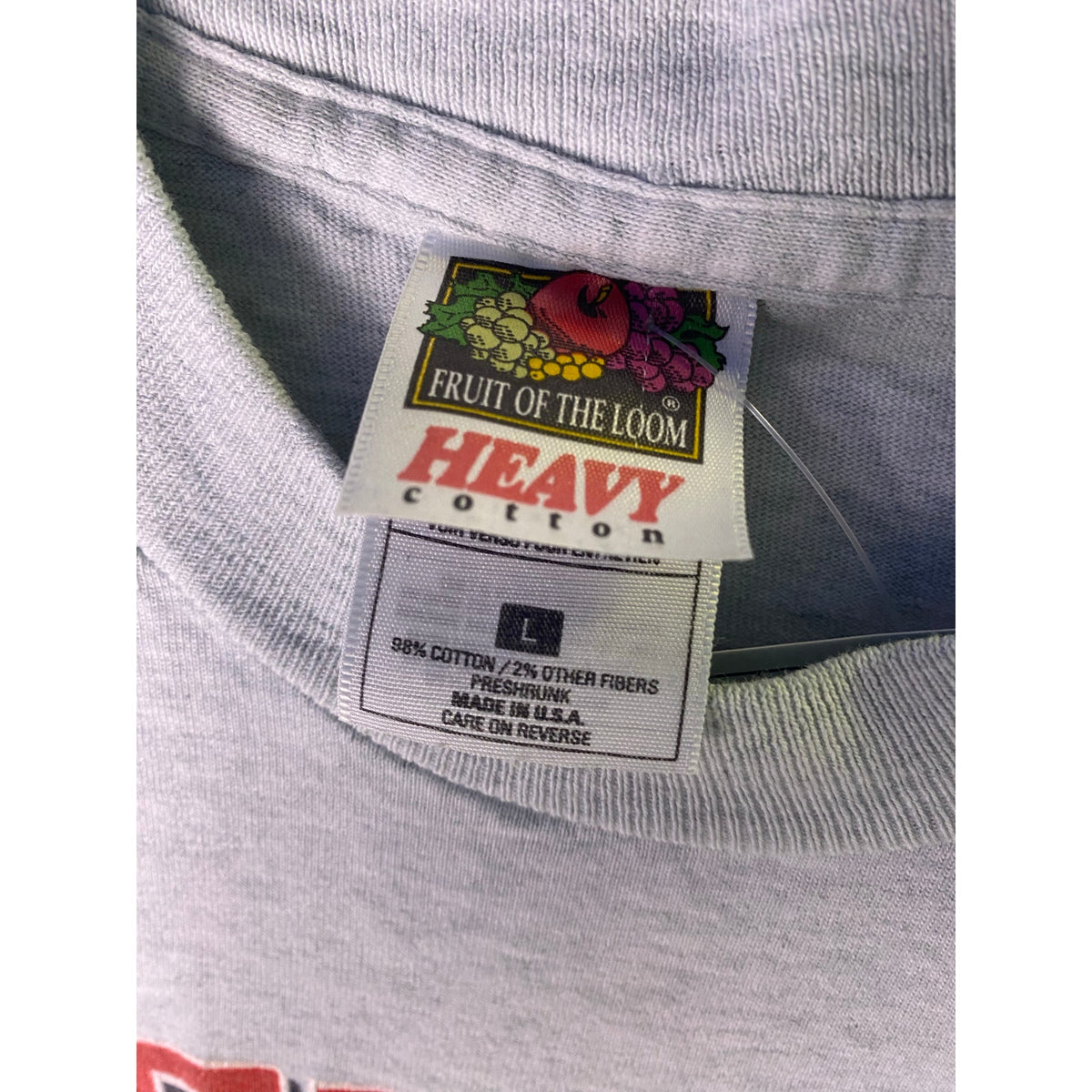 Vintage Fruit of the Loom EMT Graphic Print Gray T-Shirt Men's Size Large