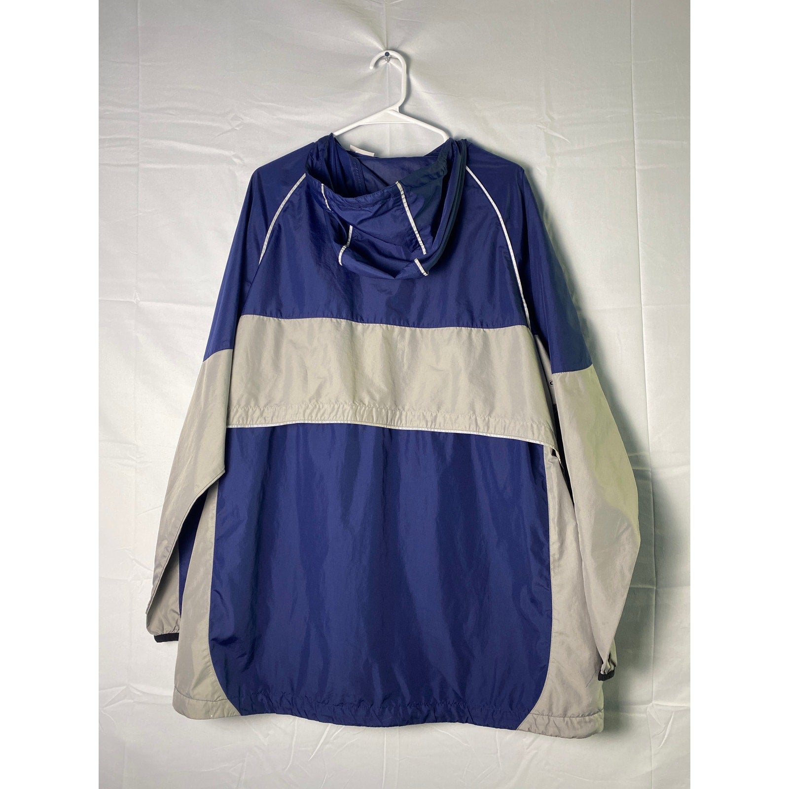 Vintage 90s Nike Blue Gray Quarter Zip Up Pullover Windbreaker Men's Size XL