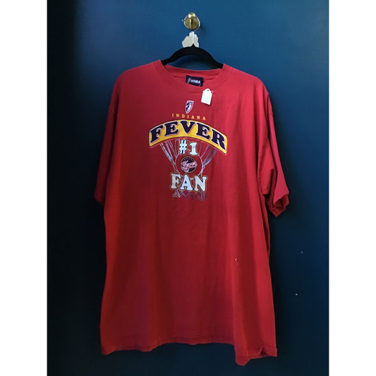 WNBA Indiana FEVER #1 FAN Red Graphic Print T-shirt Men's Size Extra Large