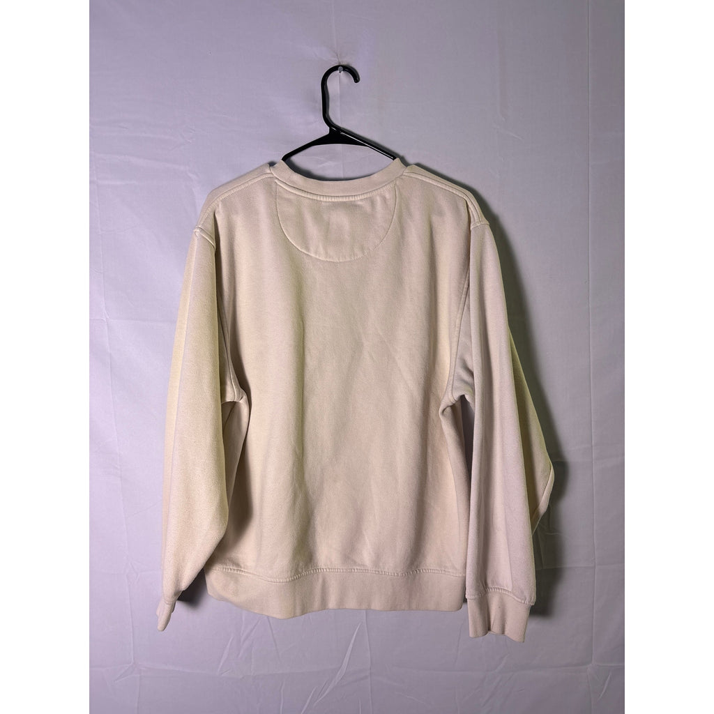 VANS Flames Resort Club Embroidered White Crewneck Pullover Sweatshirt Medium