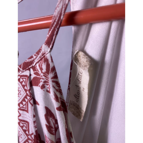 Altar’d State Red & White Patchwork Bandana Print Halter Romper Women's Medium