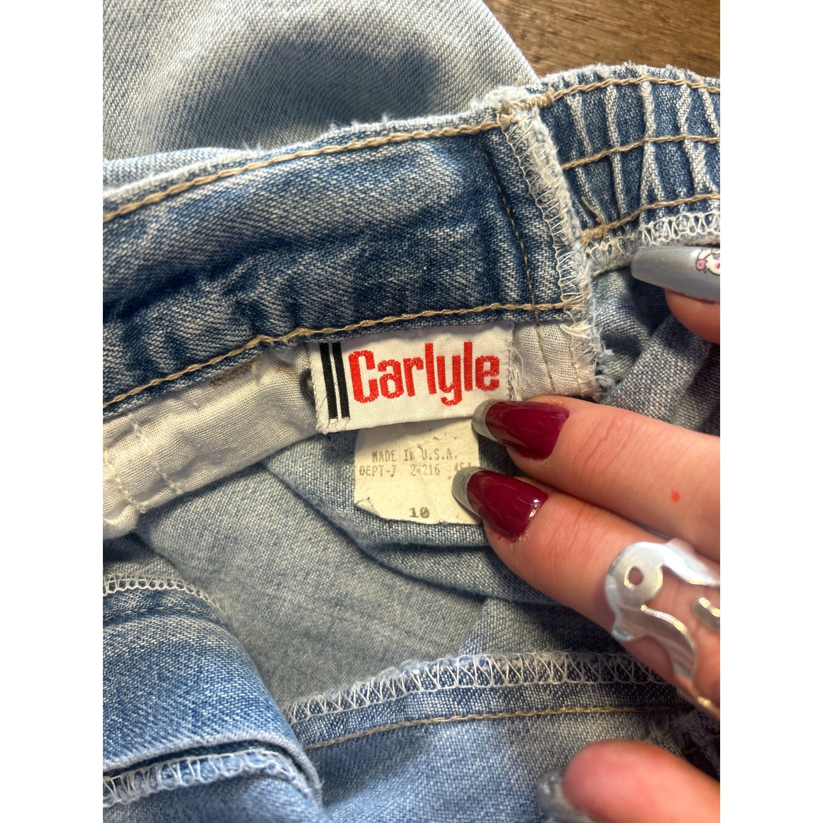 Carlyle Blue Jean Casual Shorts Stretchy Waist Women's Size 10