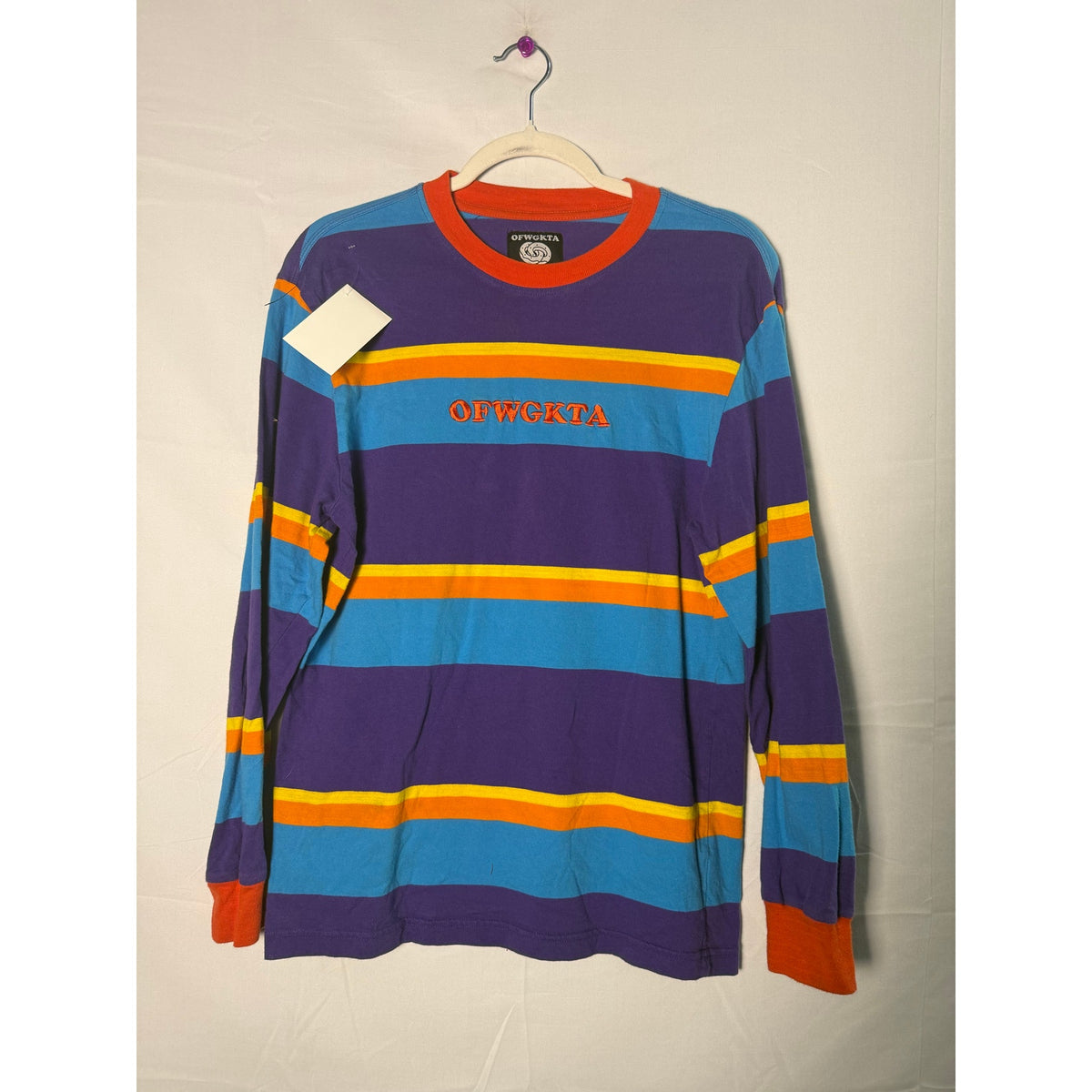Odd Future OFWGKTA Multicolor Striped Long Sleeve Knit Shirt Men's Size Medium&nbsp;