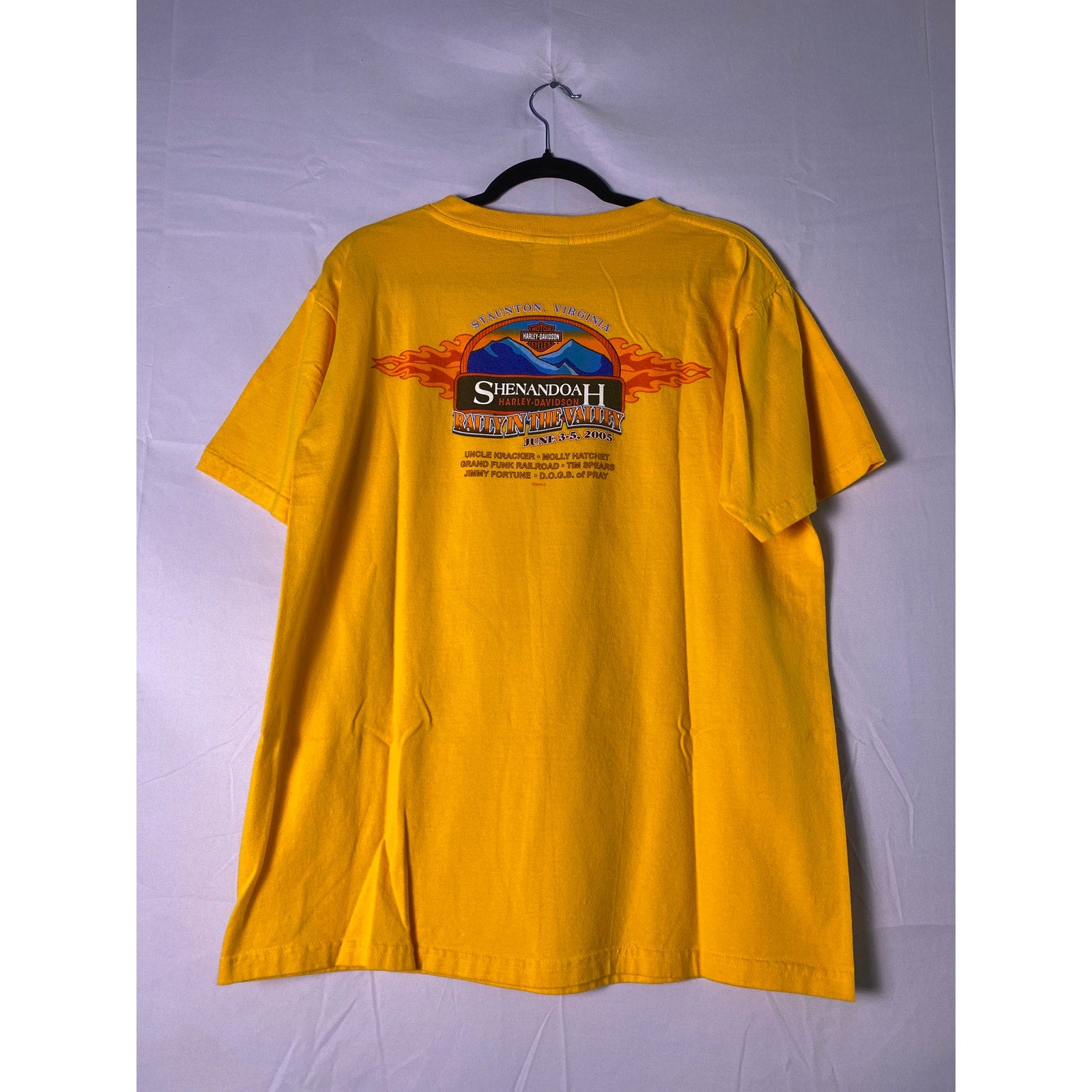 Harley Davidson Shenandoah June 3-5, 2005, Staunton, VA Orange Shirt Size Large
