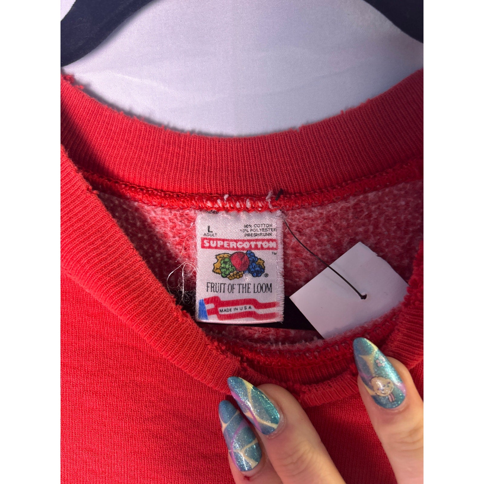 Fruit of the Loom Indiana Hoosiers Basketball Red Crewneck Pullover Sweatshirt