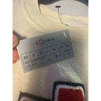 Vintage 80s IU Indiana University Hoosier Embroidered Ivory Crewneck Sweatshirt Women's Medium