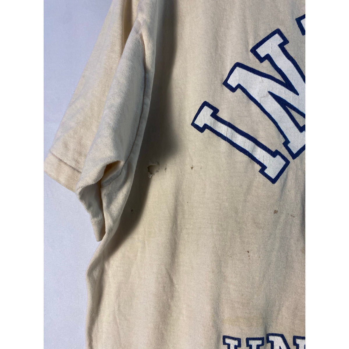 Vintage 90s Hanes IU Indiana University White Graphic Shirt Men's Size XL