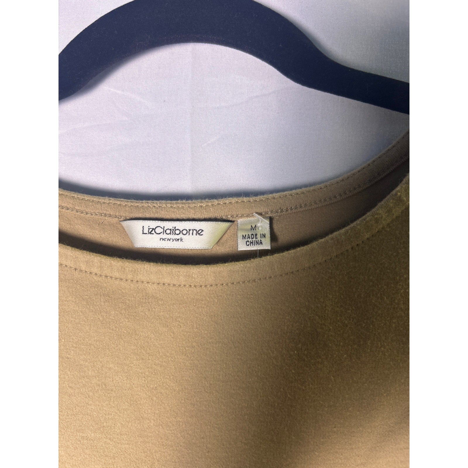Liz Claiborne Tan Midi Sheath Dress Sleeveless Women's Size Medium
