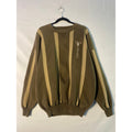 Brown and Green Striped Indiana University Crewneck