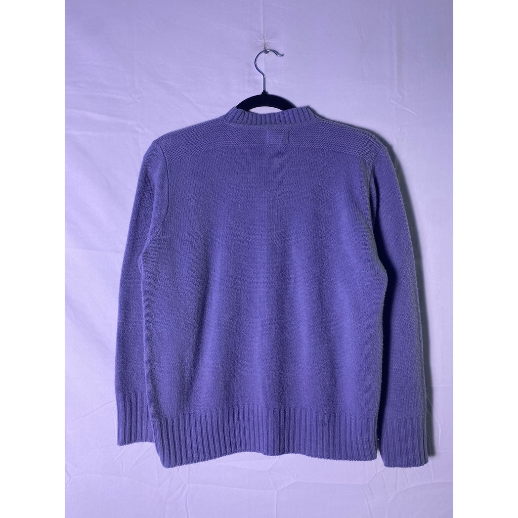Vintage 70s-80s Lilac Knit Sweater Crewneck Pullover Women's Size Medium
