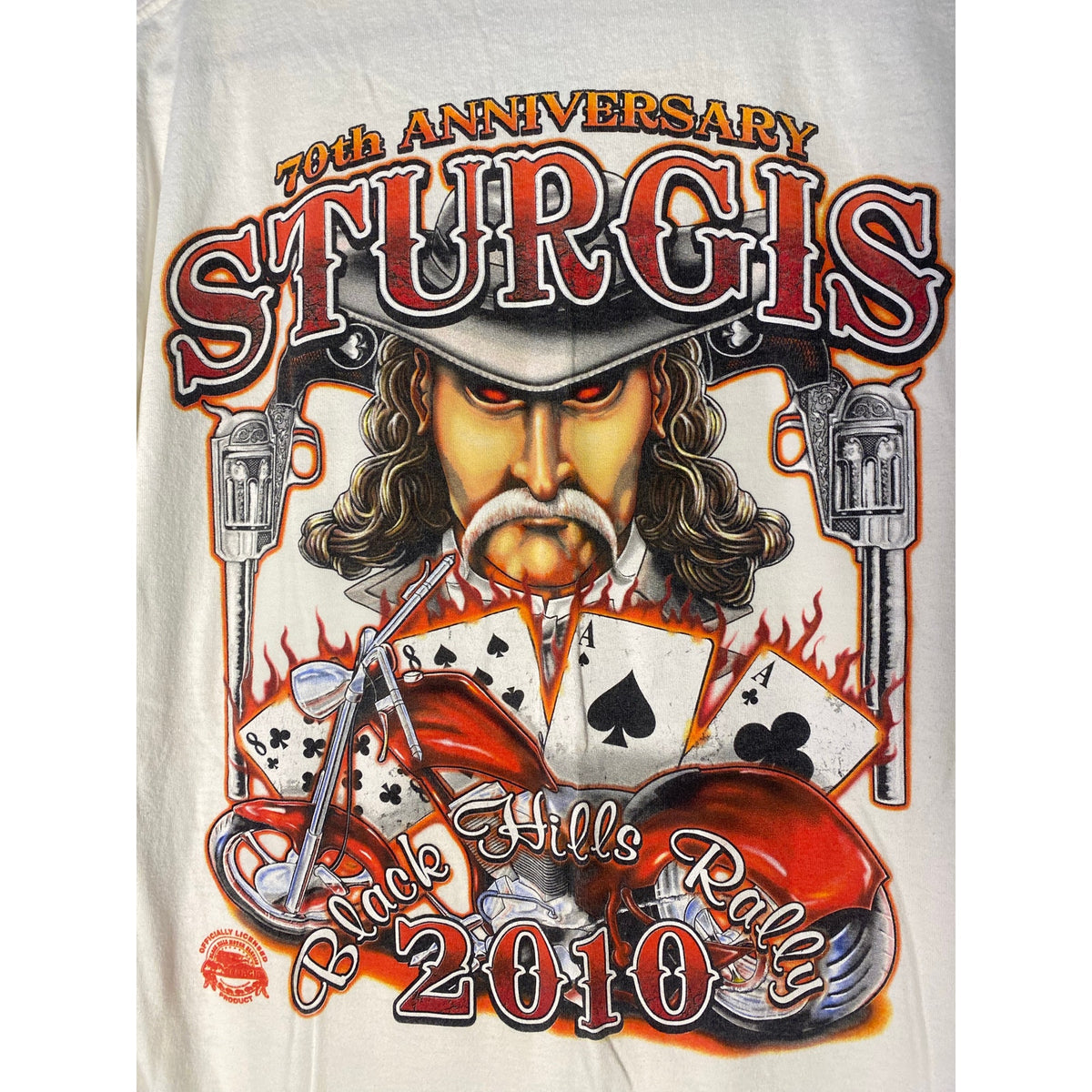 Fruit of the Loom Sturgis 2010 Black Hills Rally Graphic Print Shirt Men's XL