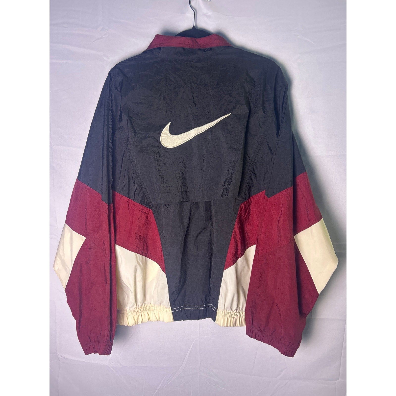 Vintage Nike Full Zip Windbreaker Colorblock Jacket Big Swoosh Men's Size Medium