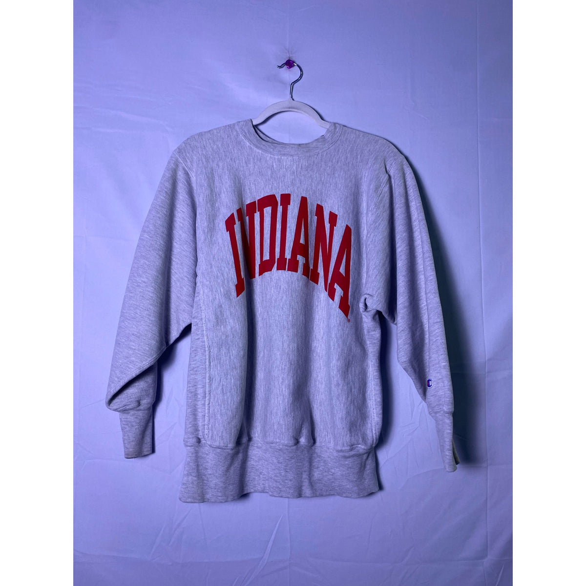Vintage 90s IU Indiana University Gray Crewneck Sweatshirt XL Heavy Reverse Weave