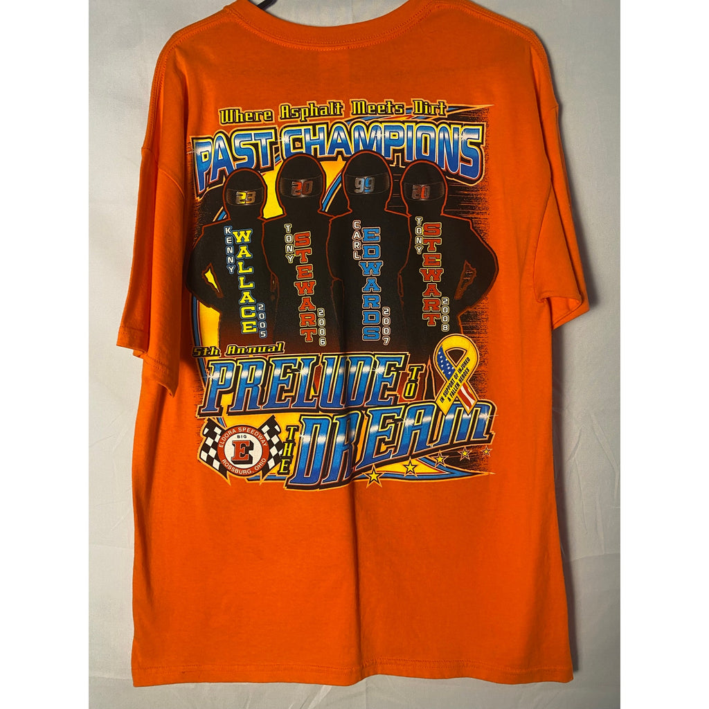 Gildan Eldora Speedway 5th Annual Prelude Orange Graphic T-shirt Men's Large