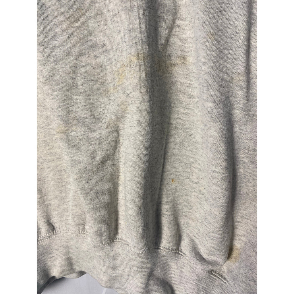 Vintage IU Indiana University Plaid Embroidered IU Logo Grey Crewneck Sweater XL