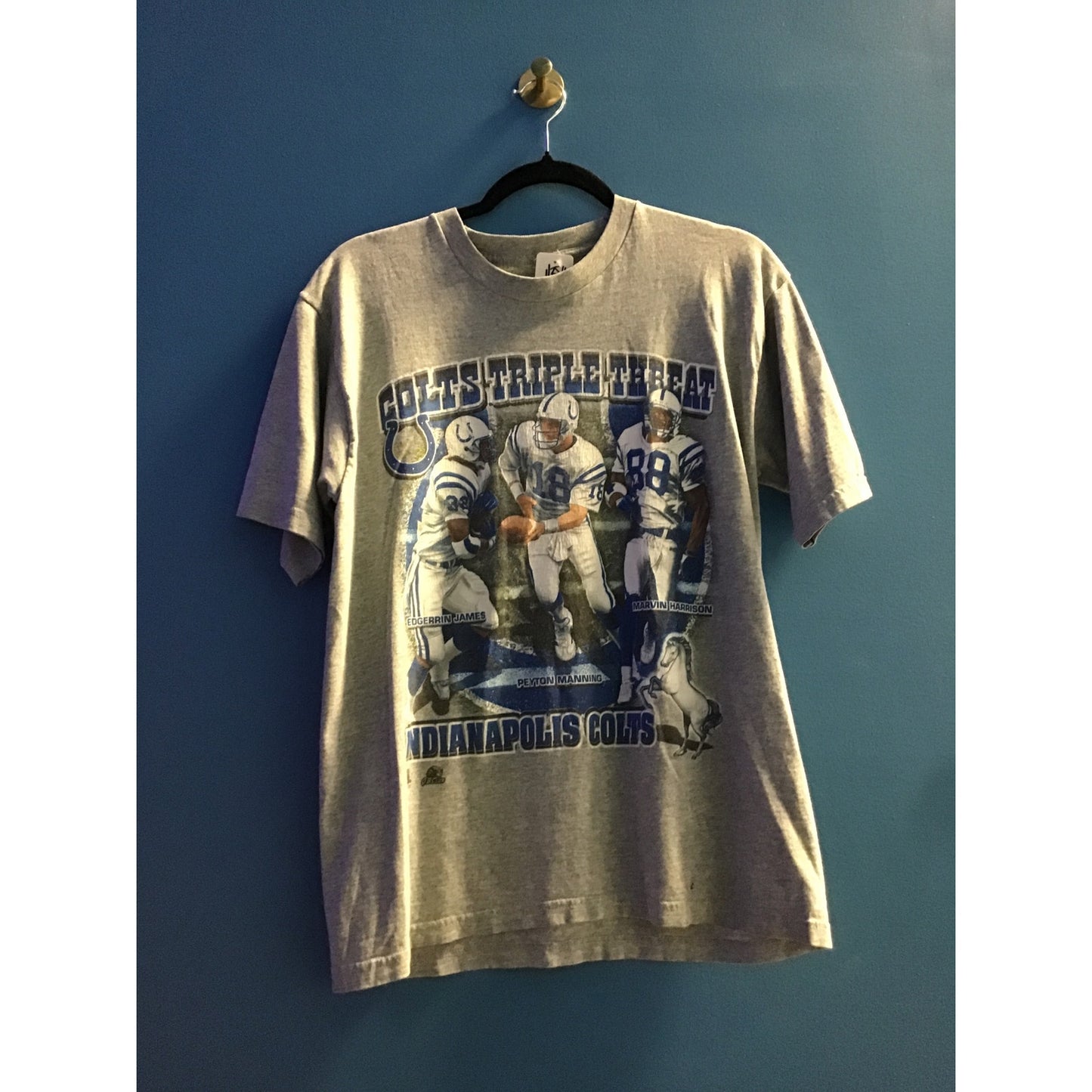 Colts Triple Threat Indianapolis Colts James, Manning & Harrison Print Shirt M/L