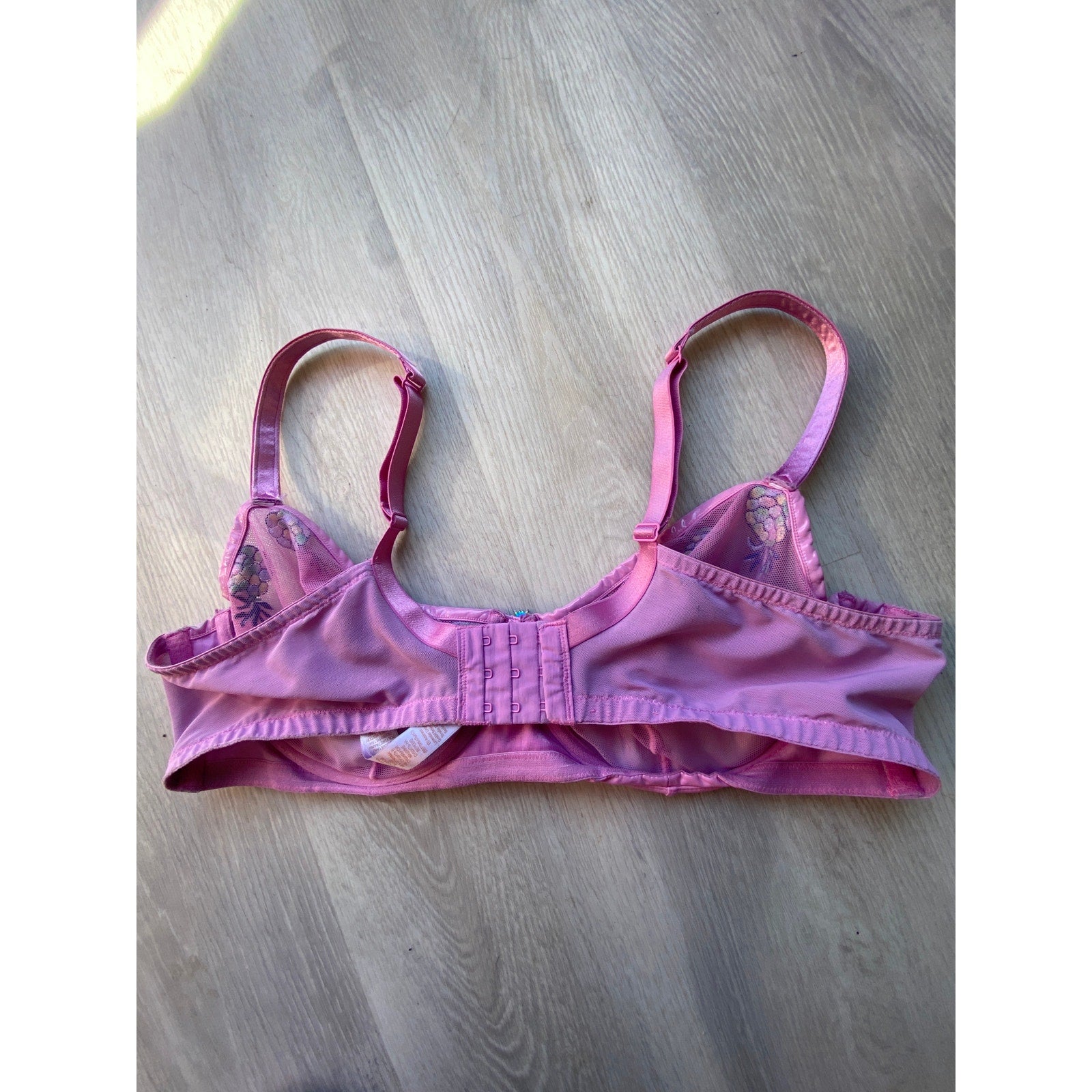 Savage X Fenty ELY Pink Pineapple Vinyl Bra Women's Size 40D