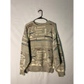 Vintage 80s London Fog Ivory Gray Knit Pullover Sweater Women's Size XL