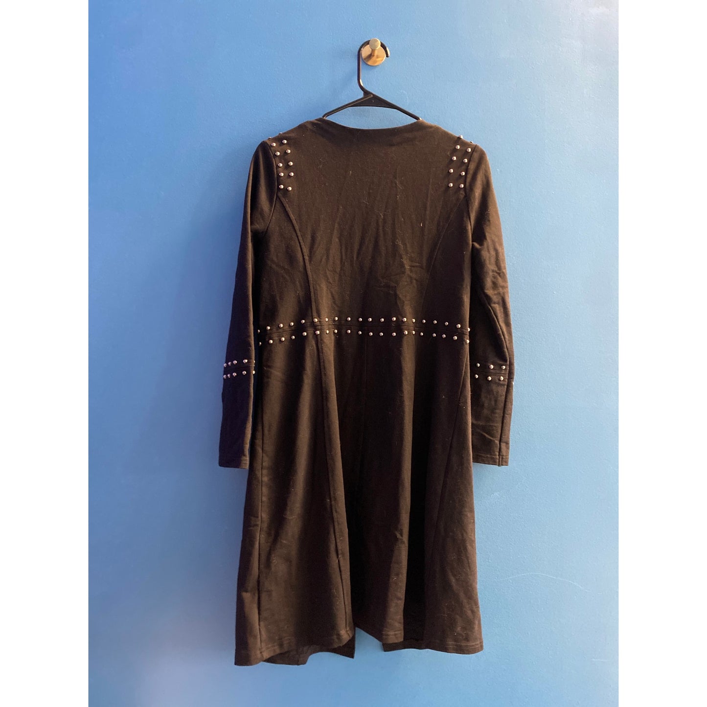 Vocal Apparel USA Long Studded Black Cardigan Jacket Long Sleeve Women's Small