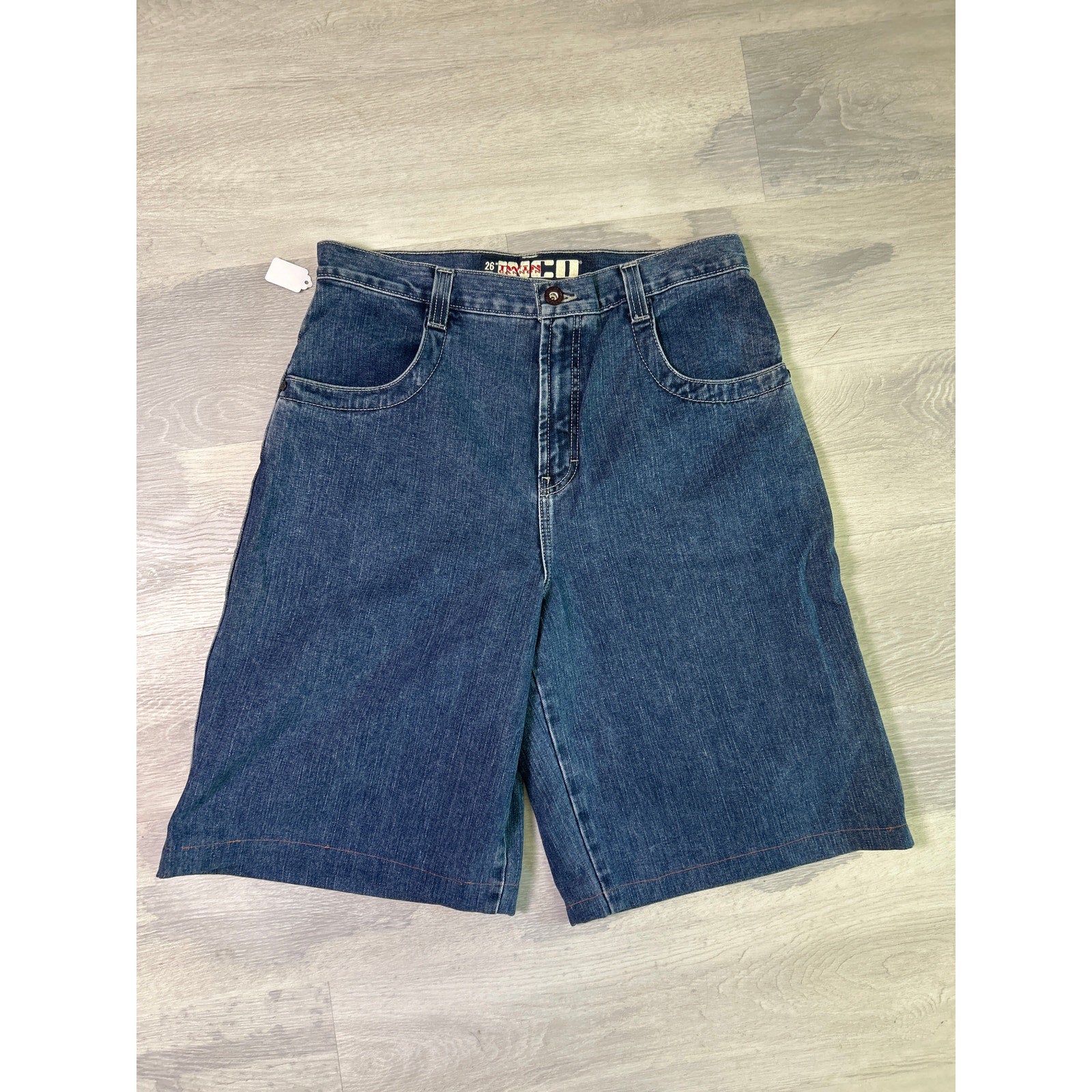 Vintage JNCO Baggy Dark Wash Jorts Jean Shorts Blue Denim Men's Size 34