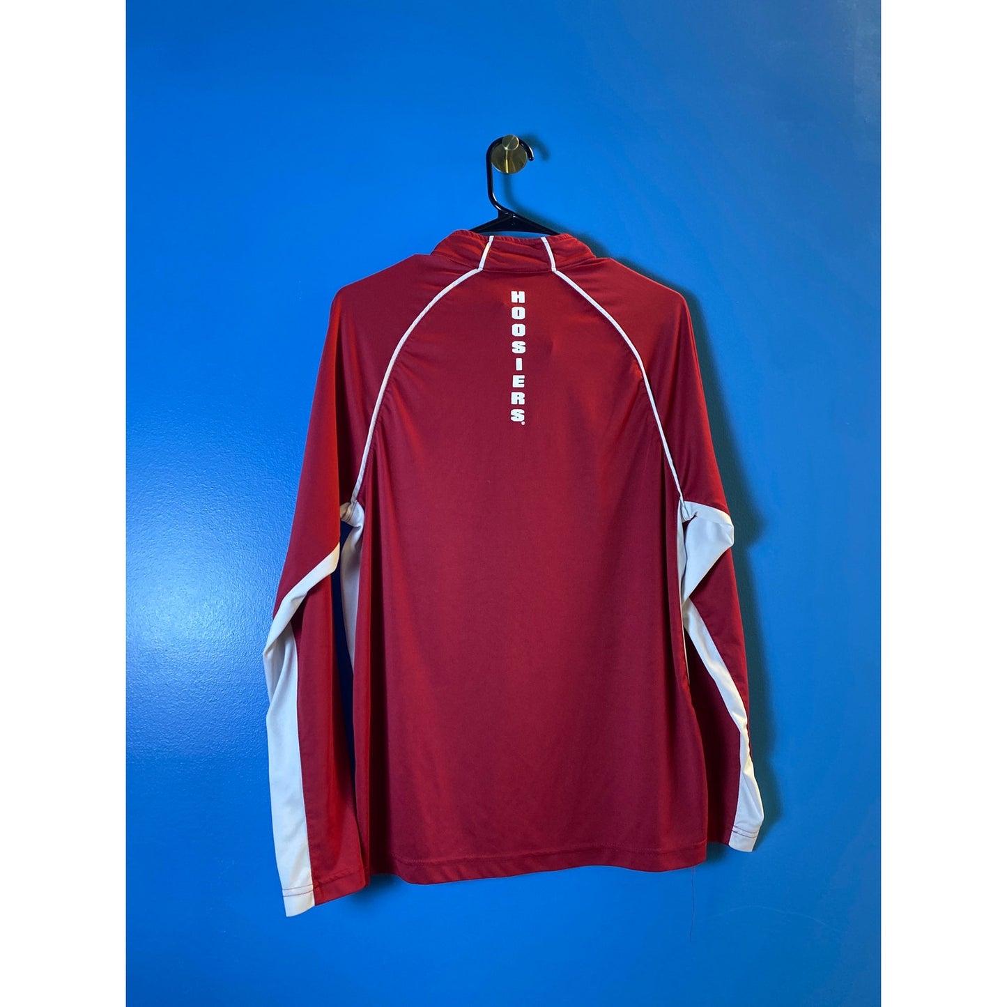 Colosseum Indiana Hoosiers Long Sleeve Quarter Zip Red Shirt Men's Size Medium