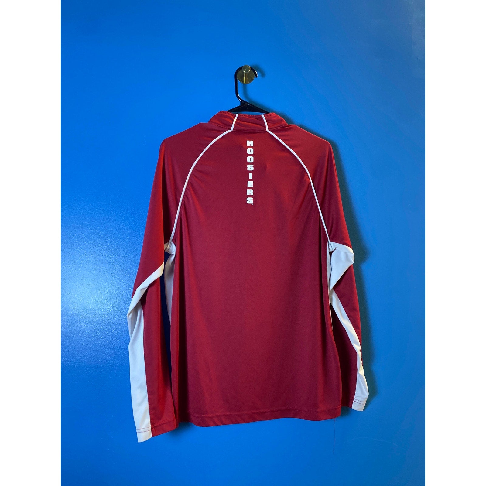 Colosseum Indiana Hoosiers Long Sleeve Quarter Zip Red Shirt Men's Size Medium