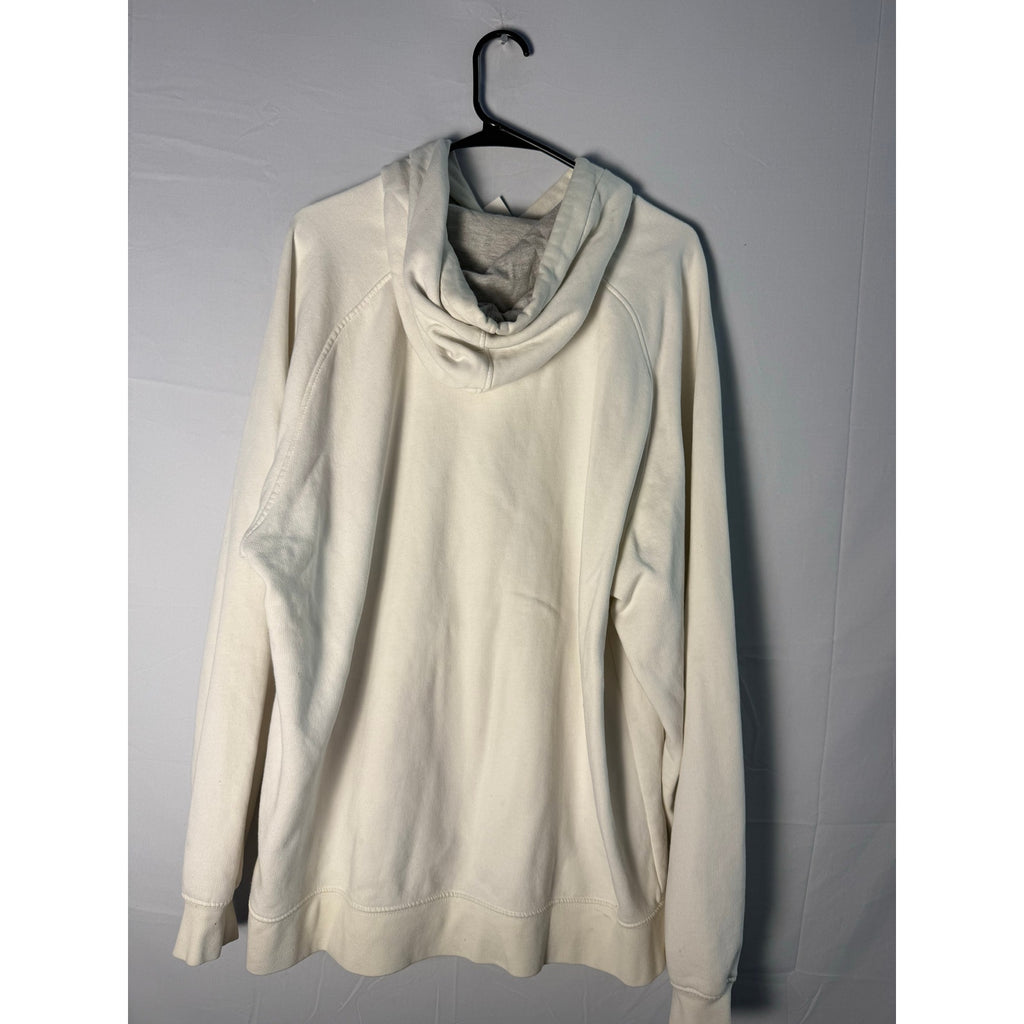 Y2K Nike Logo Stitched White Pullover Hoodie Men's Size XL Long Sleeve