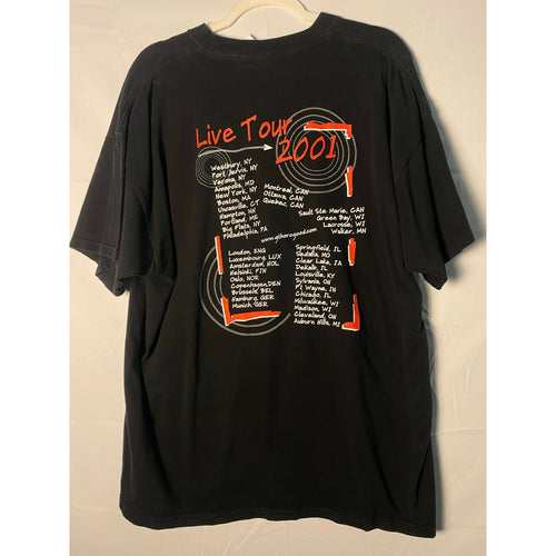 2001 George Thorogood and The Destroyers Graphic Print Black Shirt Mens Size 2XL