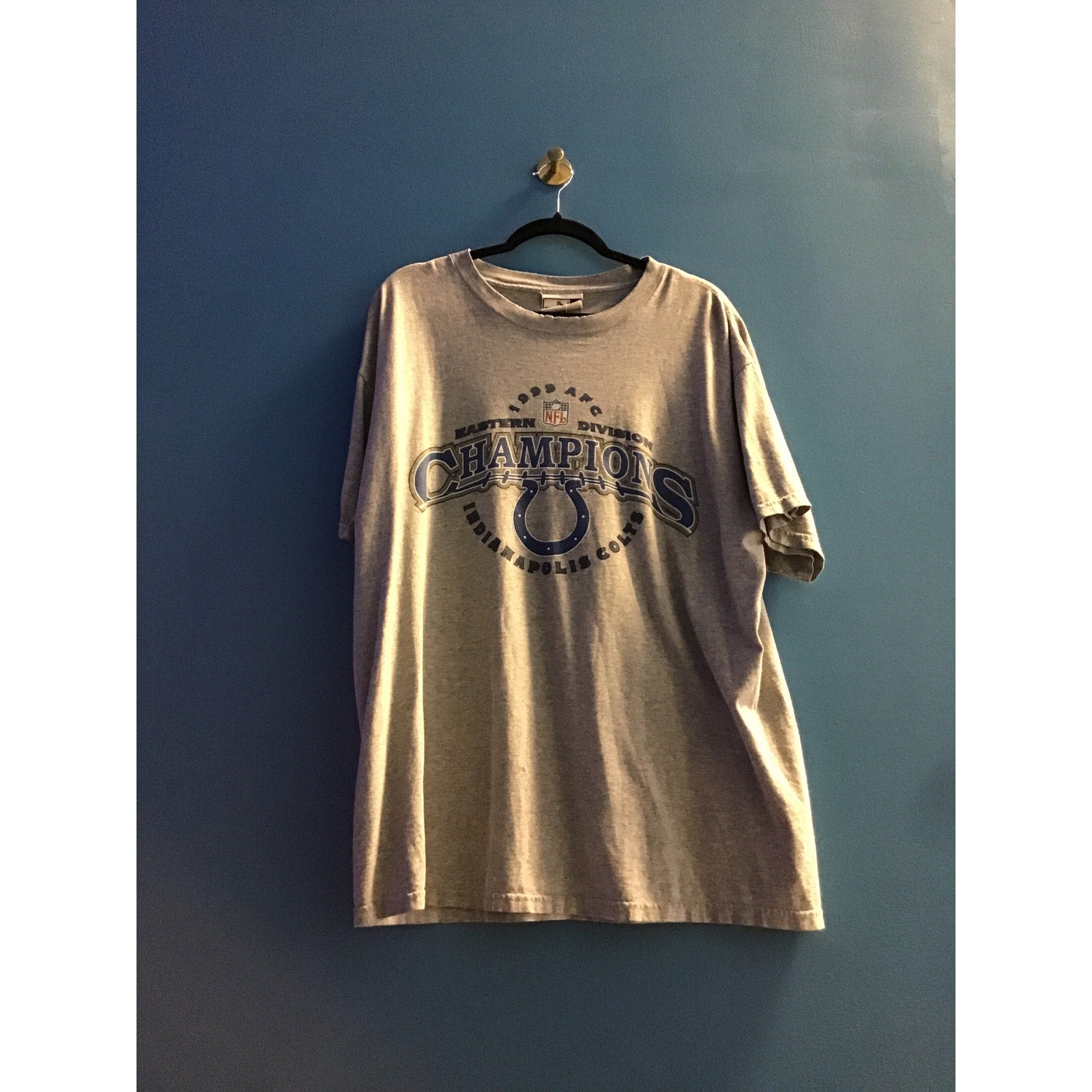 Puma 1999 AFC Eastern Division Champions Indianapolis Colts Gray Shirt Large