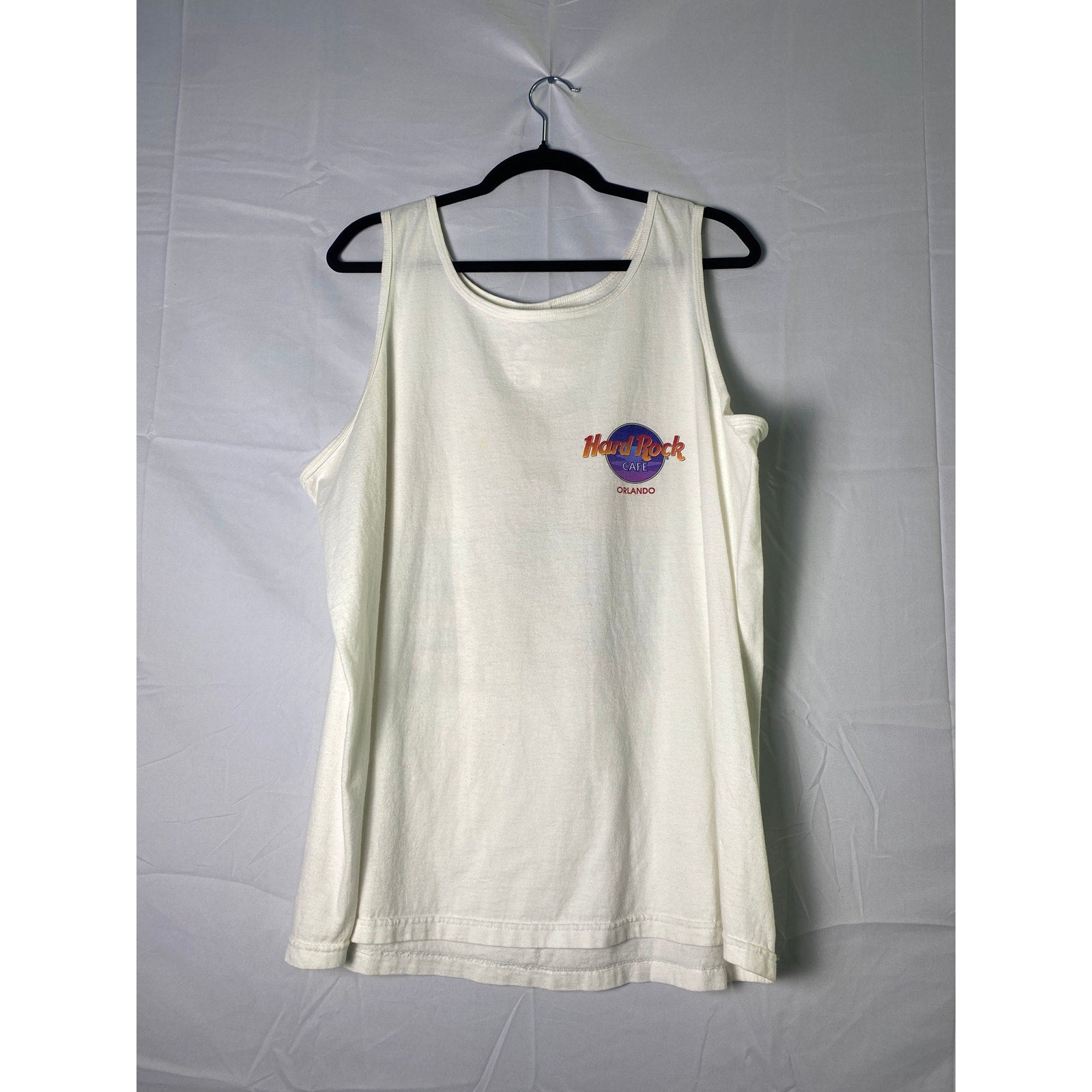 Vintage Hard Rock Cafe ORLANDO Beach Sunset Print Tank Shirt Adult Size XL