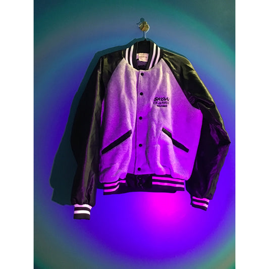 Vintage Windless Skoal Classic Racing Button Up Varsity/Bomber Jacket Size L/M