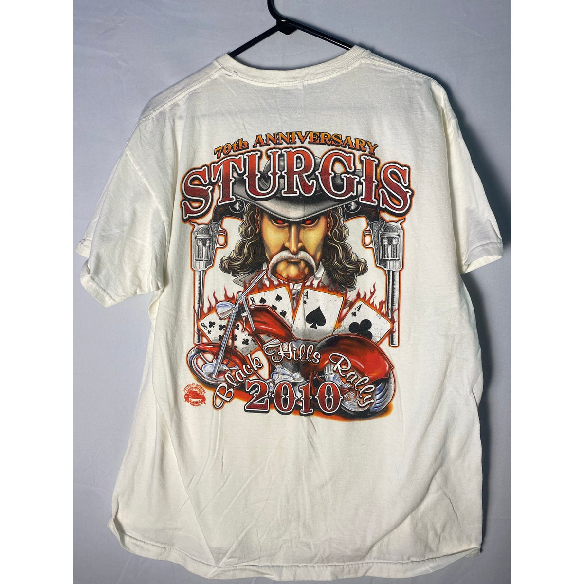 Fruit of the Loom Sturgis 2010 Black Hills Rally Graphic Print Shirt Men's XL