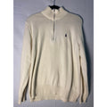Vintage Polo by Ralph Lauren White Polo Sweater Quarter Zip Pullover Logo Large