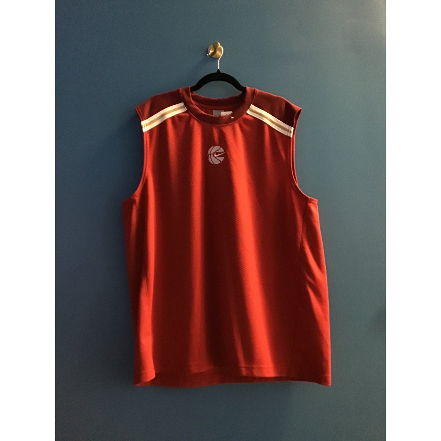 Y2K Nike Basketball Red Jersey Sleeveless Tank Top Men’s Size XL
