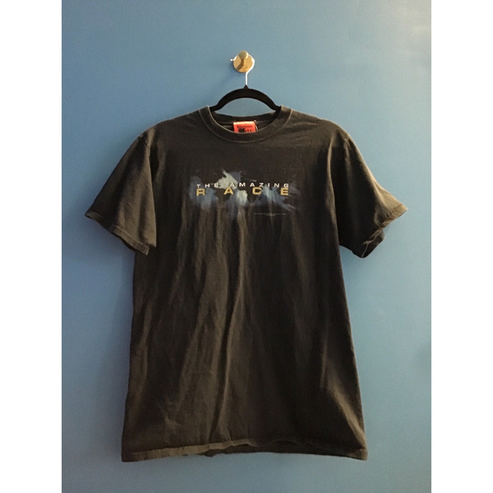 Y2K Television The Amazing RACE Print Promo Shirt Black Adult Size Medium