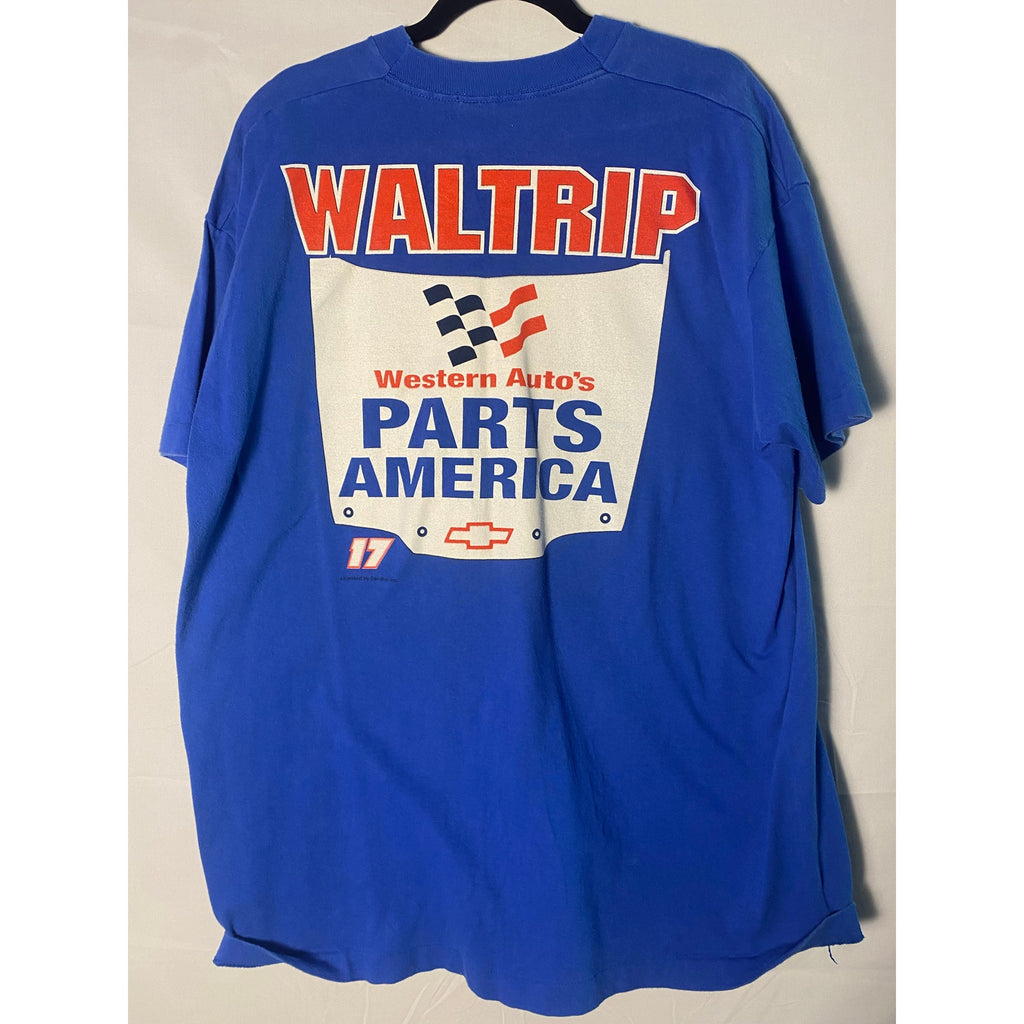 Darrell Waltrip Monte Carlo Blue Graphic Racing T-shirt Men's Size 2XL