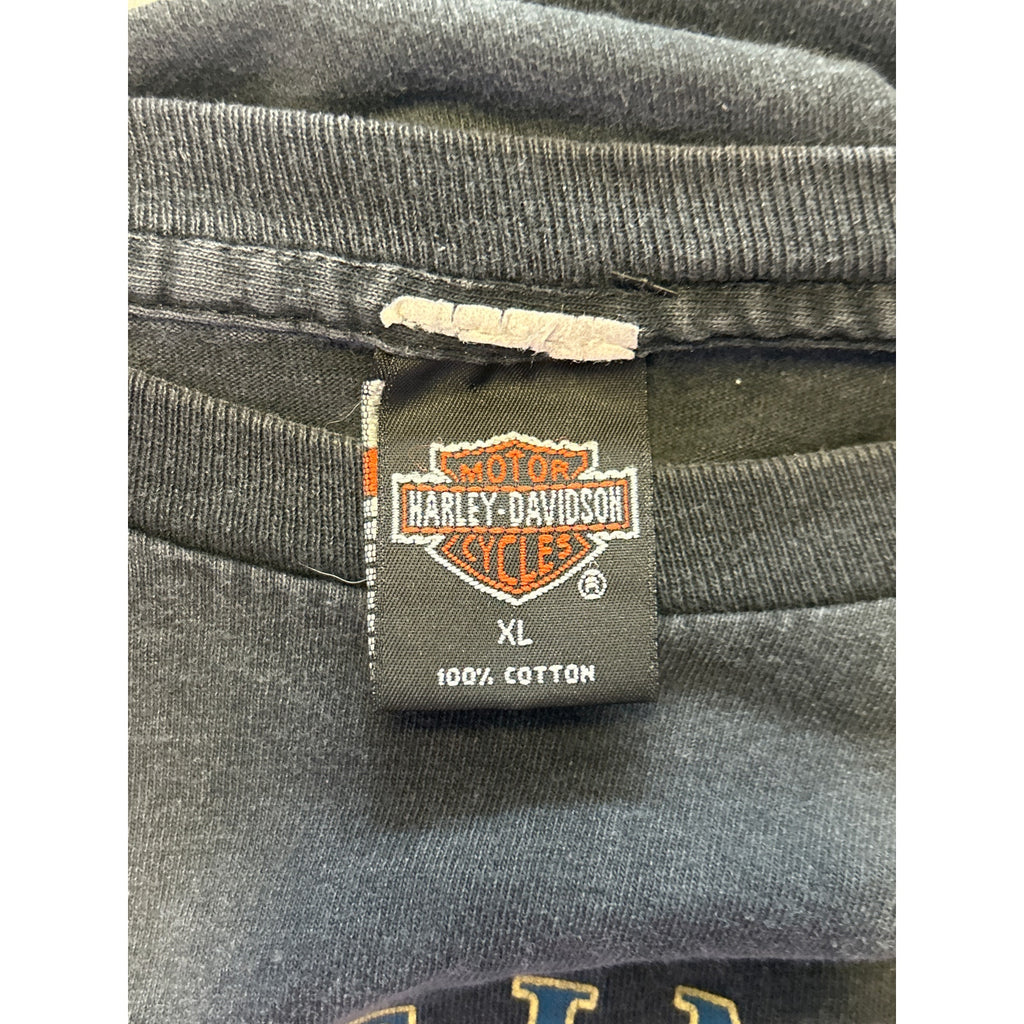Harley Davidson Motorcycles Cancun, Mexico Blue Black T-shirt Men's Size XL