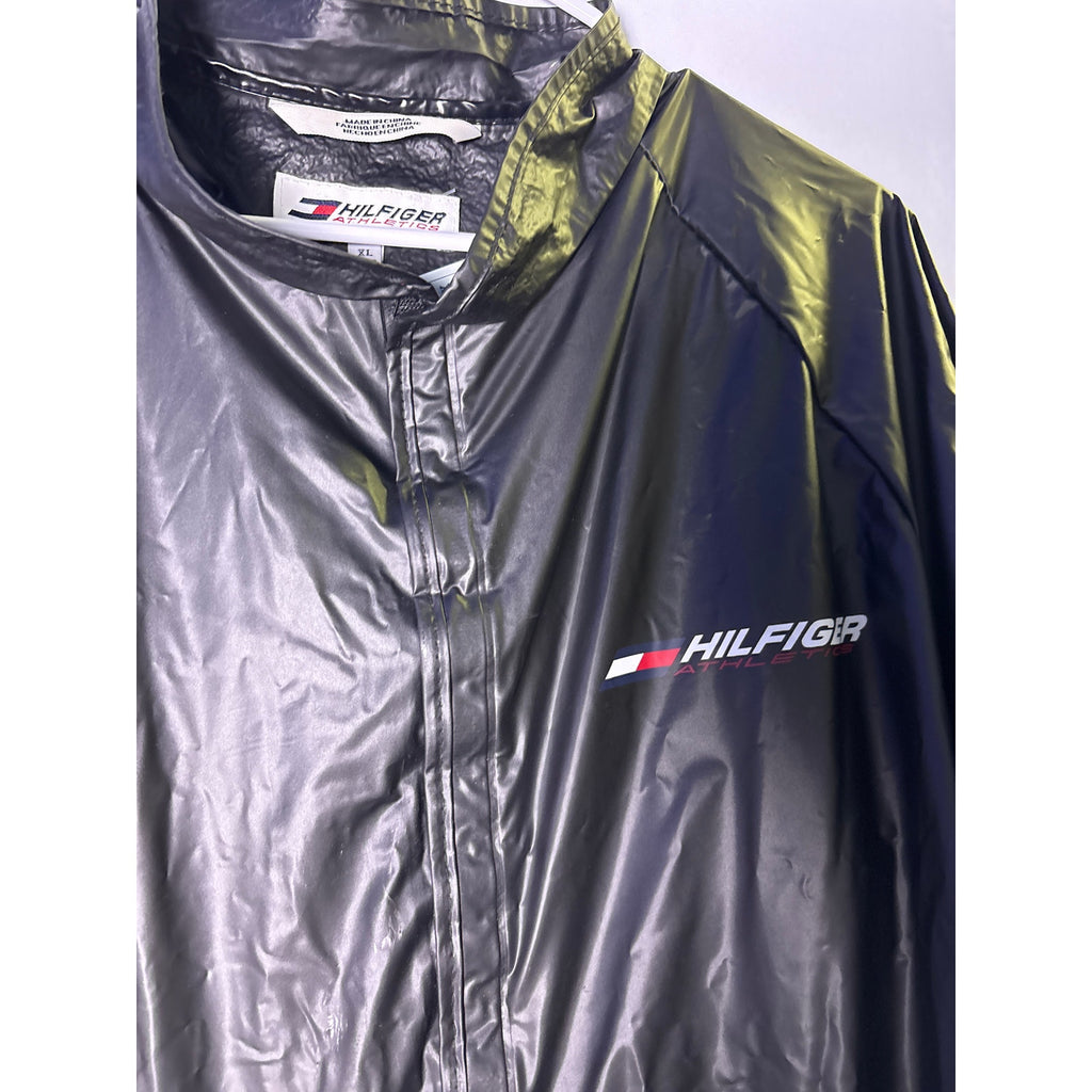 Vintage Tommy Hilfiger Athletics Black Waterproof Rain Jacket Men's Size XL