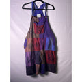 Tapestry Romper Multicolor Patch Print Boho Hippie Art Women's Size Medium