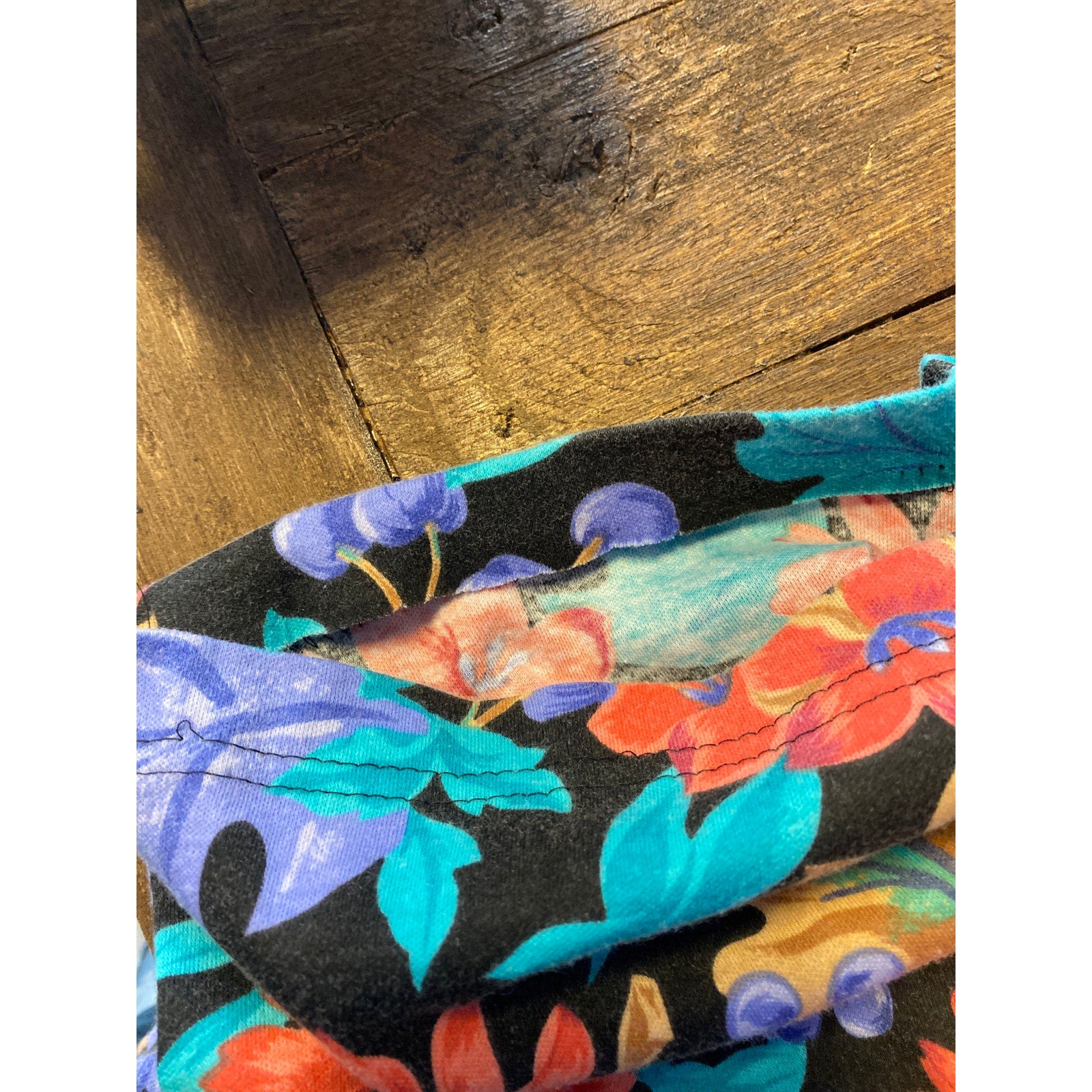 Vintage Jaclyn Sport Multicolor Floral Leaves Berries Print A-line Skirt 2X-3X