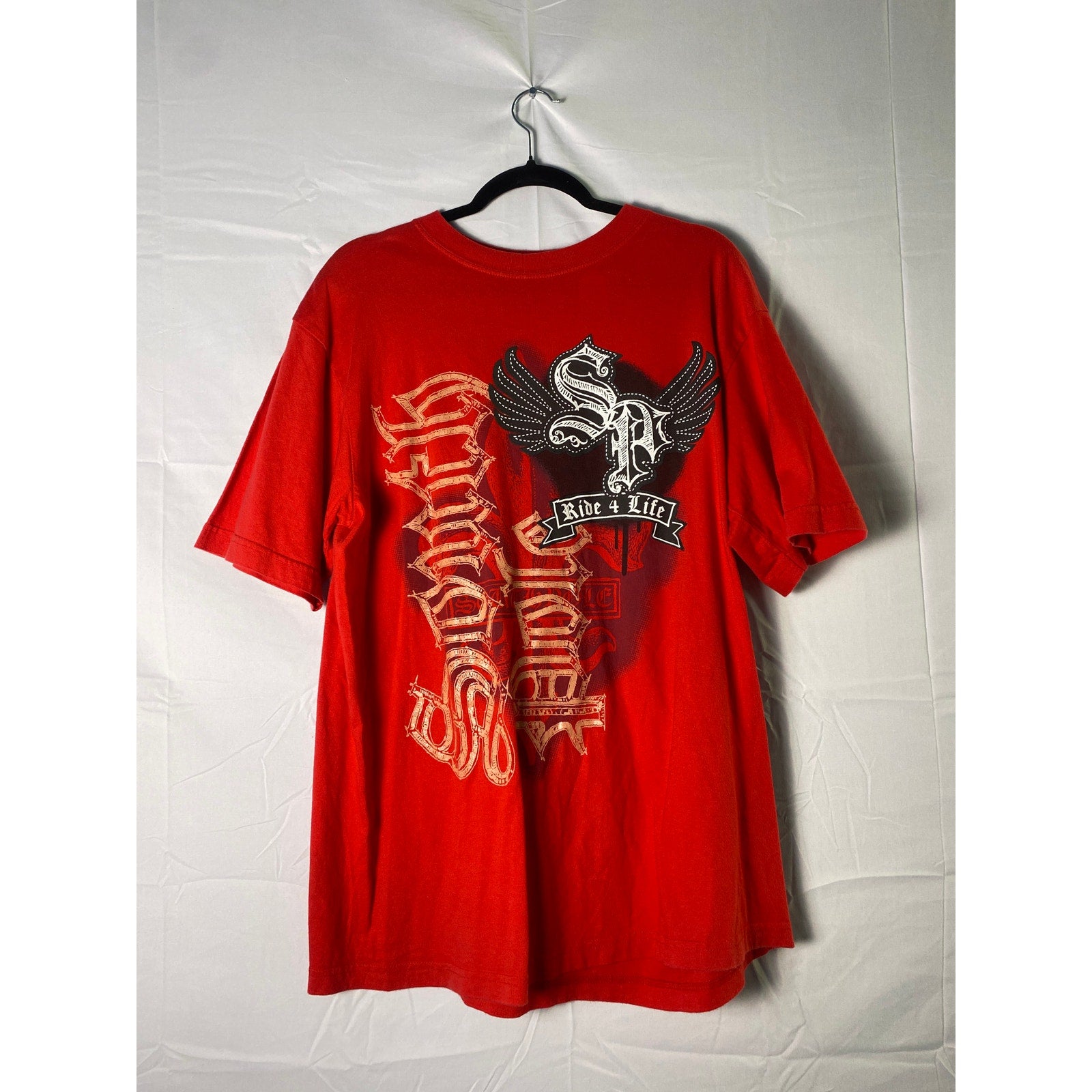South Pole Ride 4 Life Red Short Sleeve T-shirt Men's Size Large