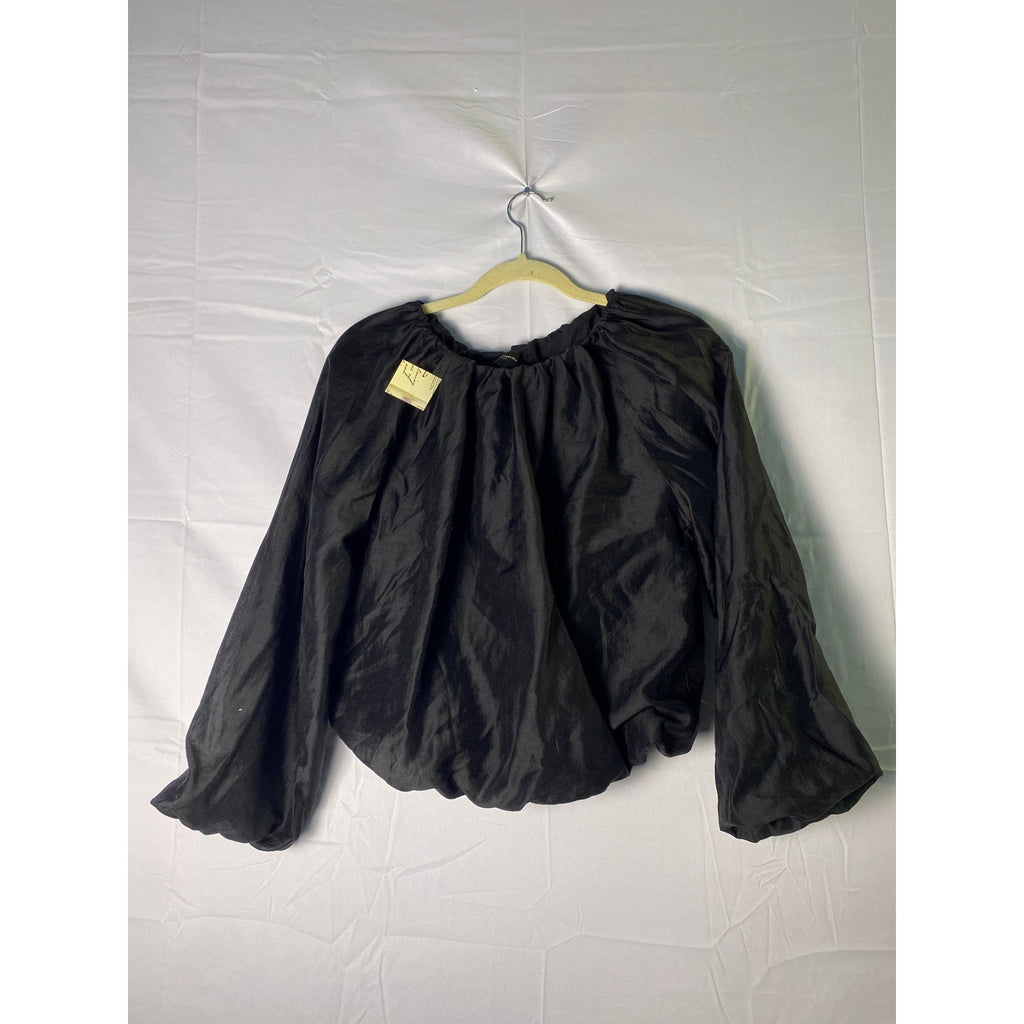 Banana Republic Black Lightweight Balloon Long Sleeve Bubble Top Women's Size XS