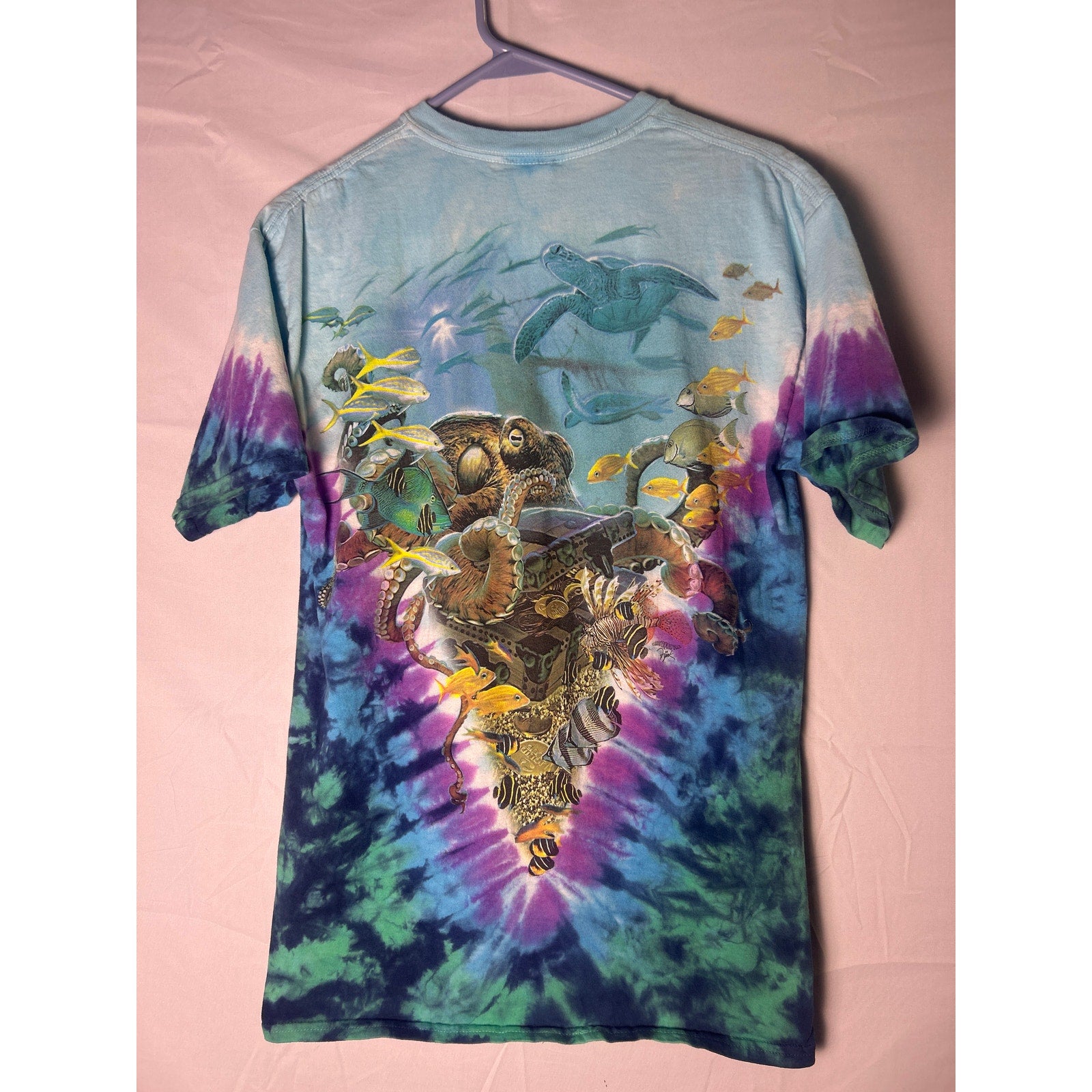 Liquid Blue Caribbean Treasure Tie-Dye T-Shirt Men's Size Medium