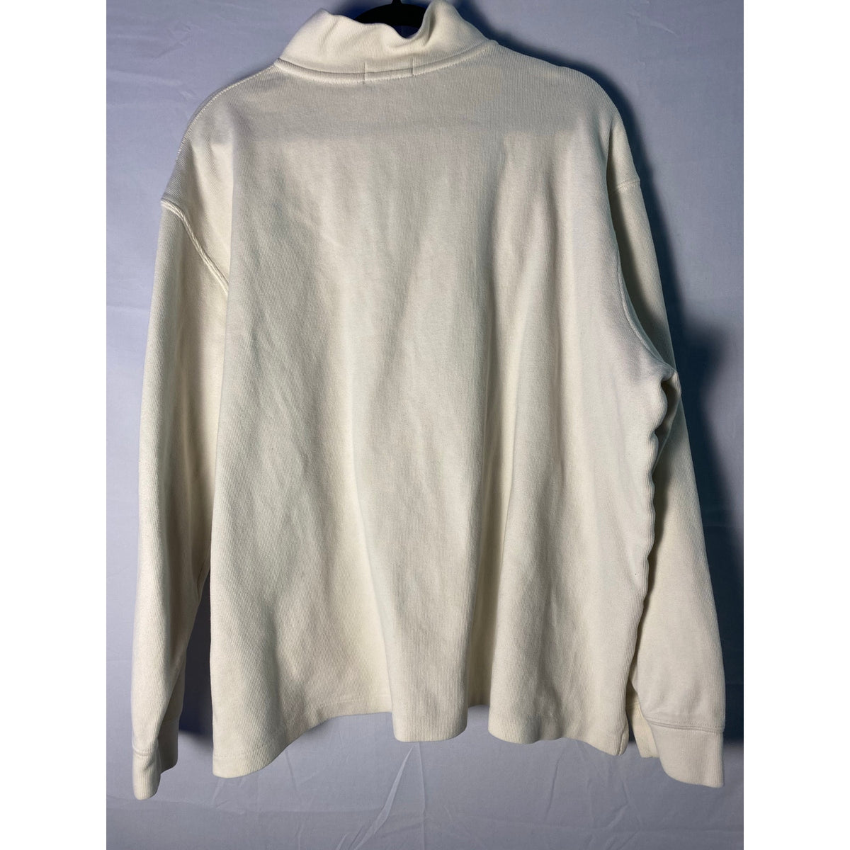 Vintage Polo by Ralph Lauren White Polo Sweater Quarter Zip Pullover Logo 2XL