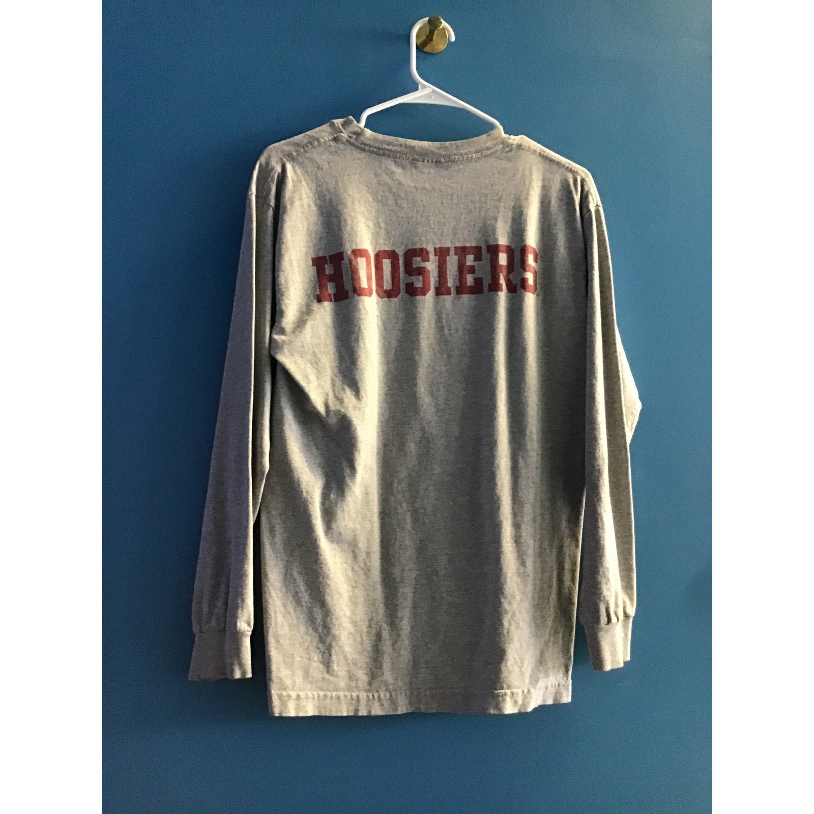 Steve & Barry's INDIANA Hoosiers BASKETBALL Gray Long Sleeve T-shirt Mens Medium