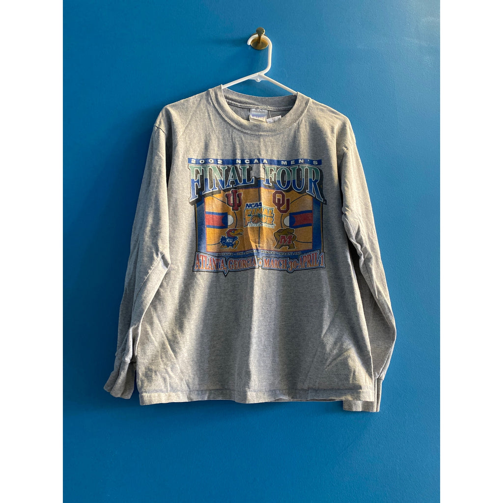 Midwest 2002 NCAA Men's Final Tour Atlanta Georgia Gray Long Sleeve Shirt Medium