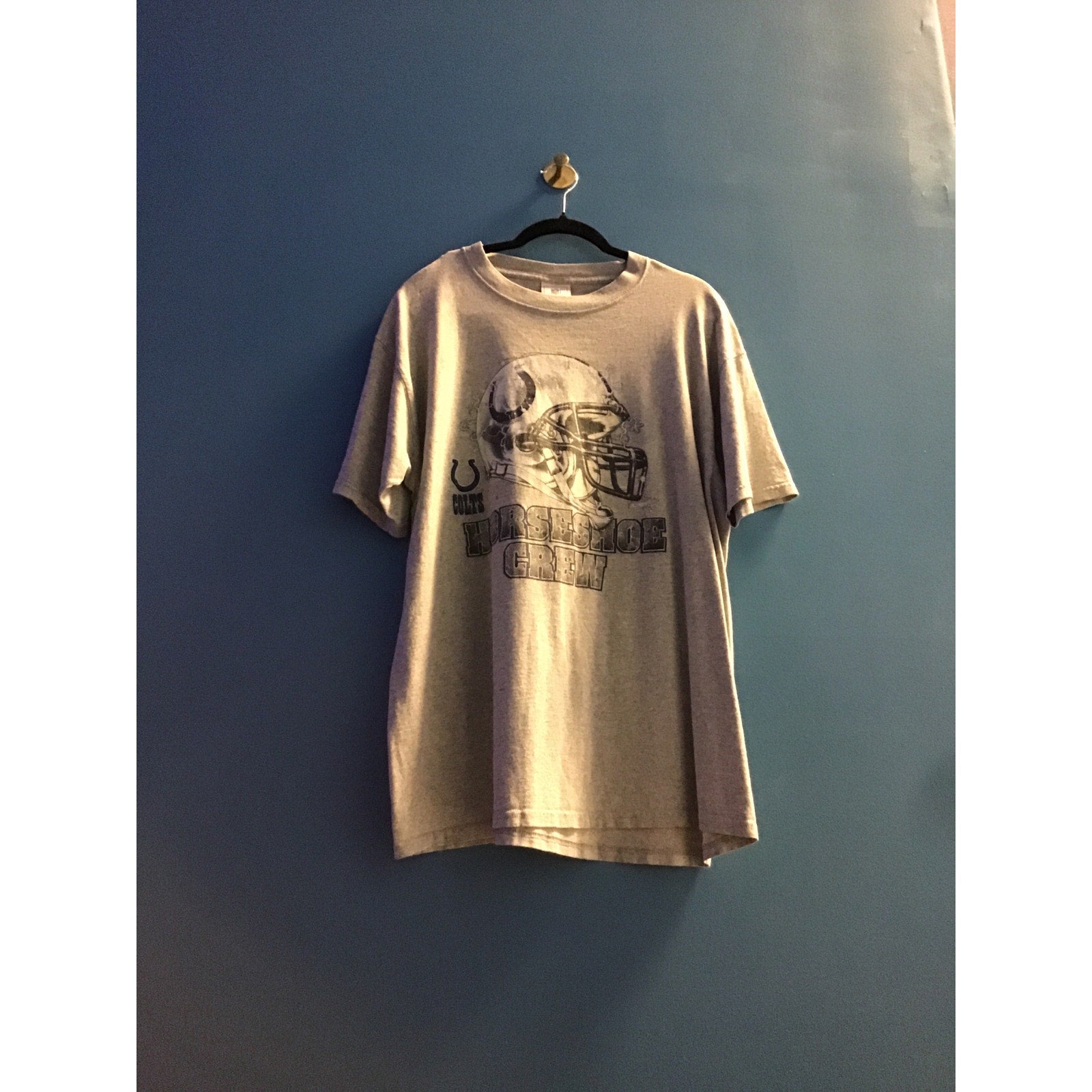 NFL Horseshoe Crew Indianapolis Colts Lightning Gray Shirt Men's Large